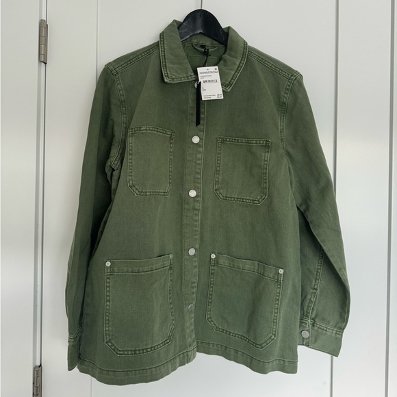 BLANK NYC Garment dyed cotton shacket olive size small NWT (shirt jacket) - Picture 1 of 8